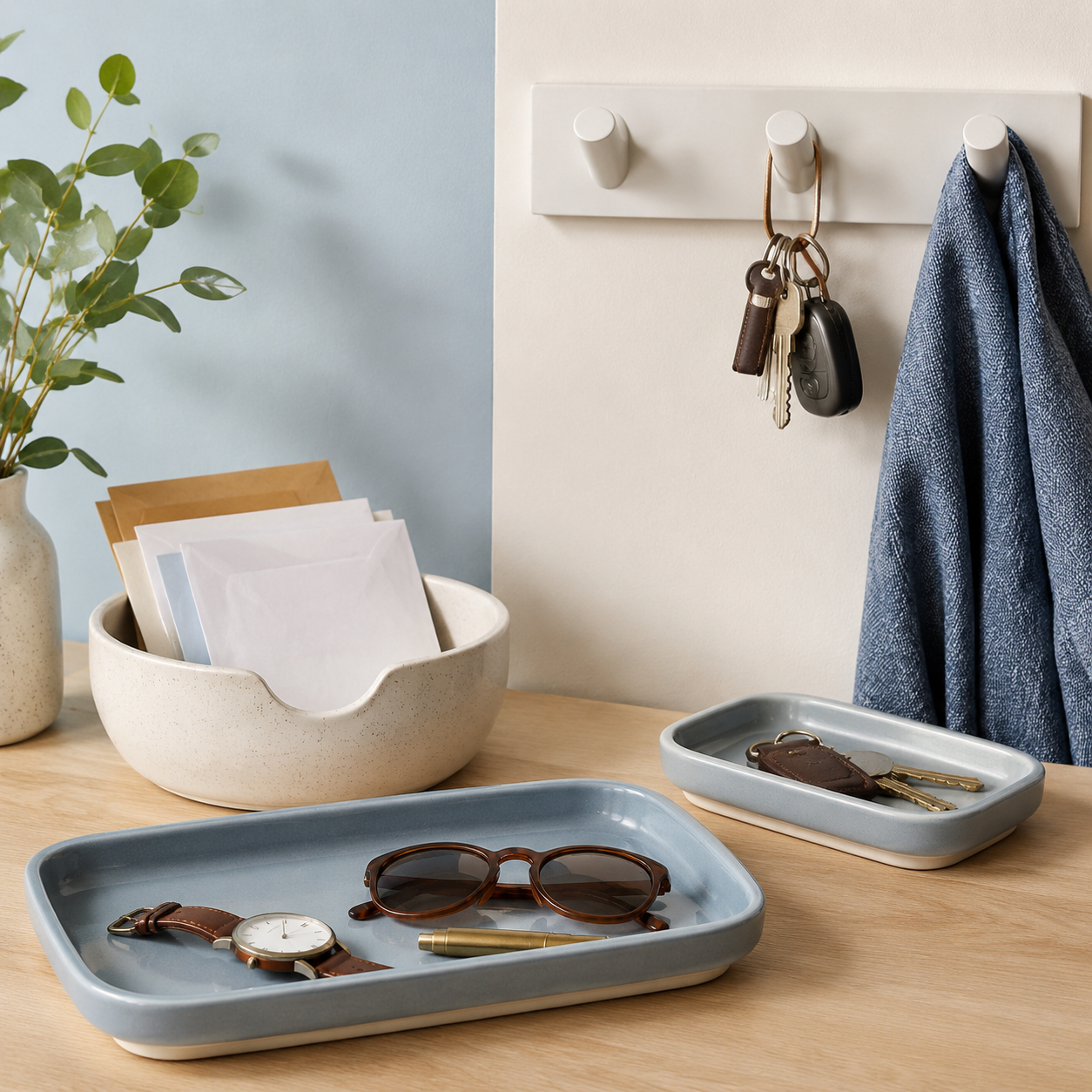 Entryway tray reset pack